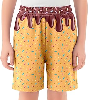 Generisch Ropa deportiva para niños pantalones cortos de béisbol para niños y niñas, verano, informal, cintura elástica, pantalones cortos cómodos con bolsillos para el día a día, actividades