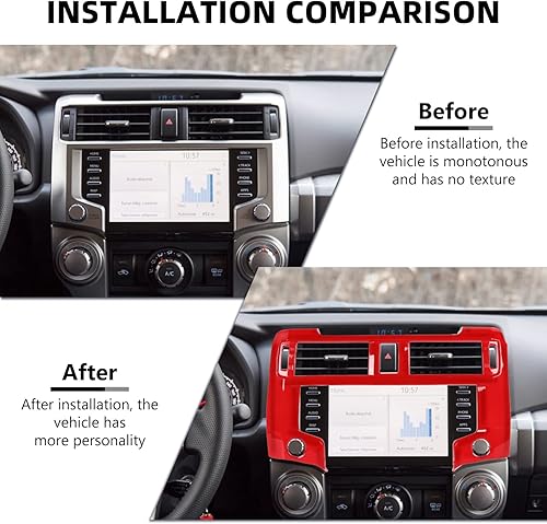Miniatura 9 de RAZPOY Cubierta de panel de navegación para 4Runner 2020+, cubierta de consola central, cubierta de tablero GPS, compatible con accesorios