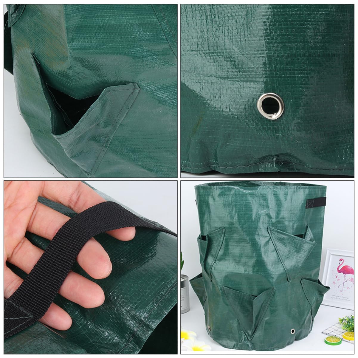TOYANDONA 2 Series Bolsa Plantas PE Jardín Y Resistente Y Reutilizable Fresas Y Verduras 2 Piezas*2