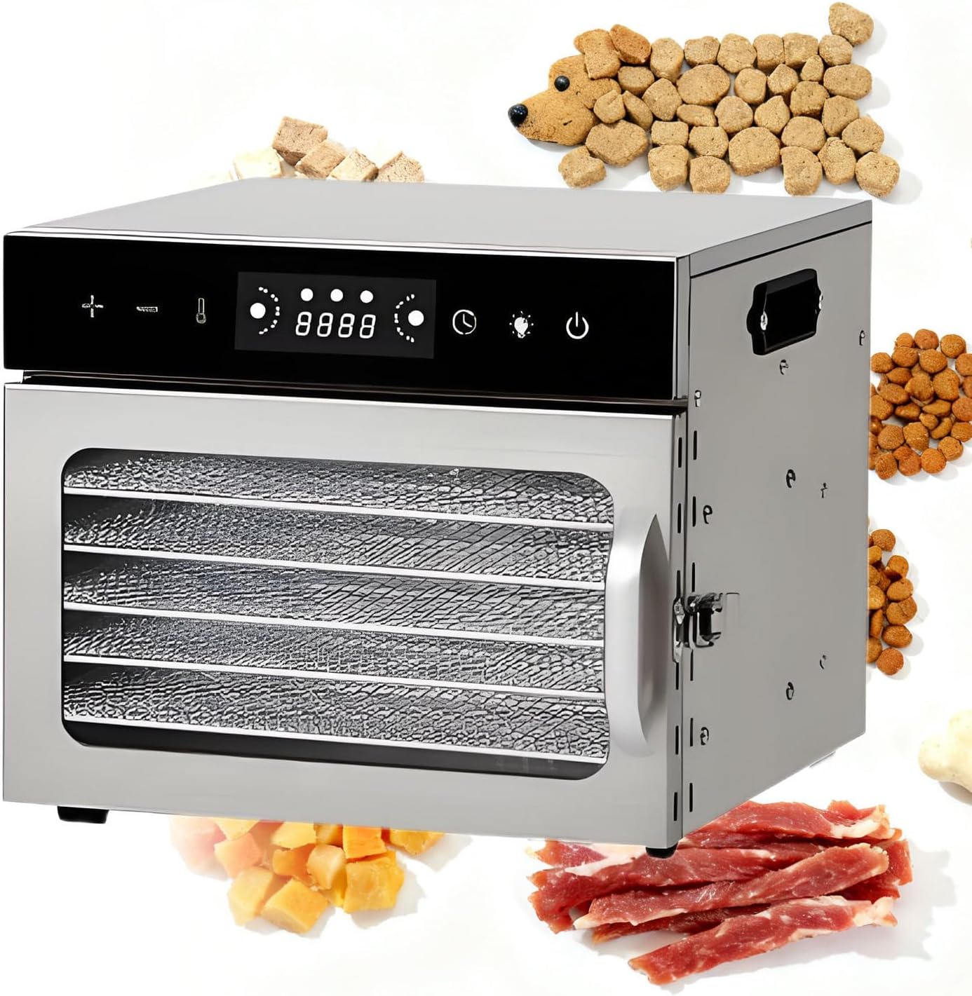 Stainless Steel Commercial Freeze Dryer Machine - 6-Layer Dehydrator for Fruits, Vegetables, Herbs & Mushrooms - High-Efficiency Food Dehydrator