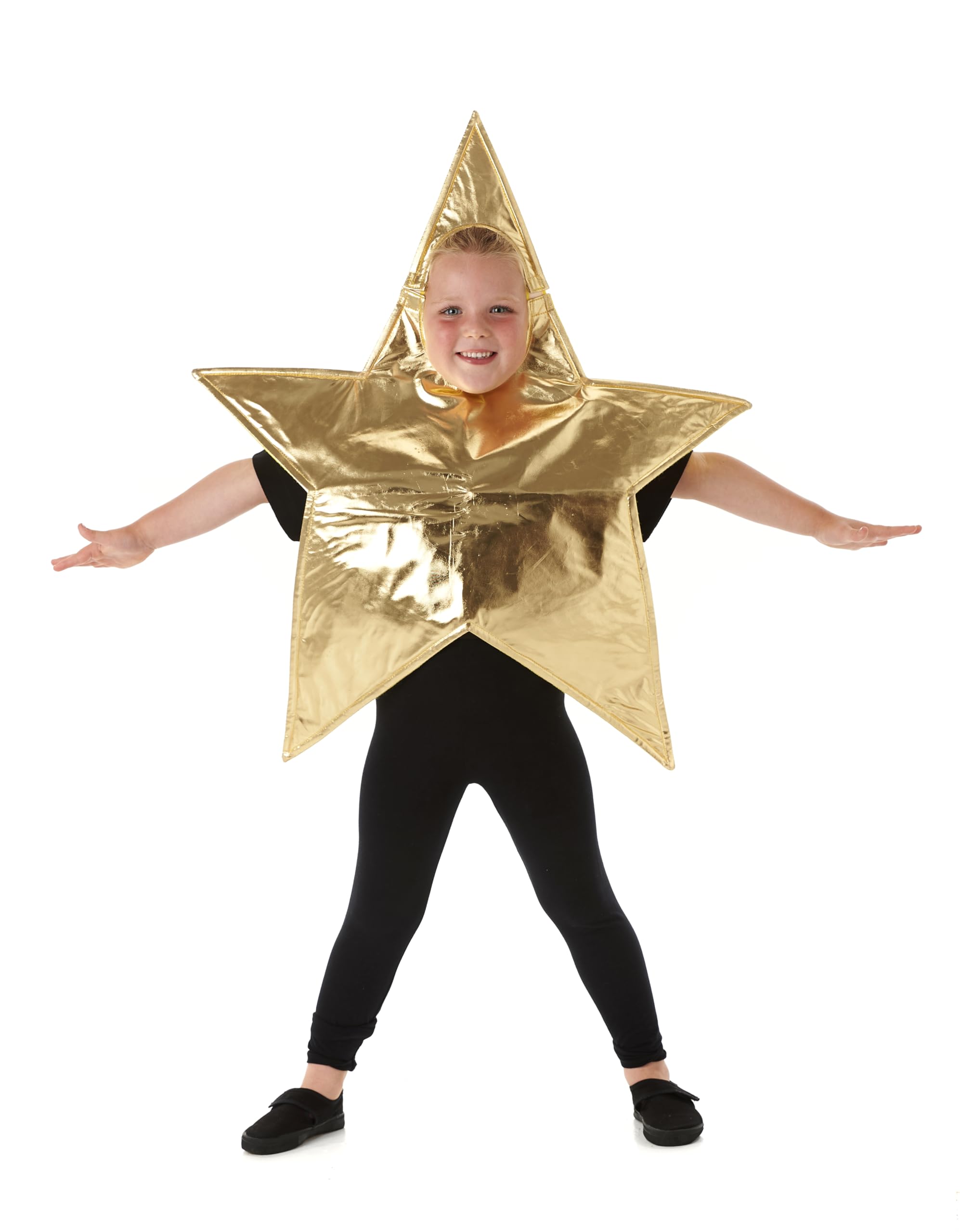 My Illusions Kids Gold Star Nativity Boys Christmas Fancy Dress Girls Costume Xmas Outfit (4-7 Years)