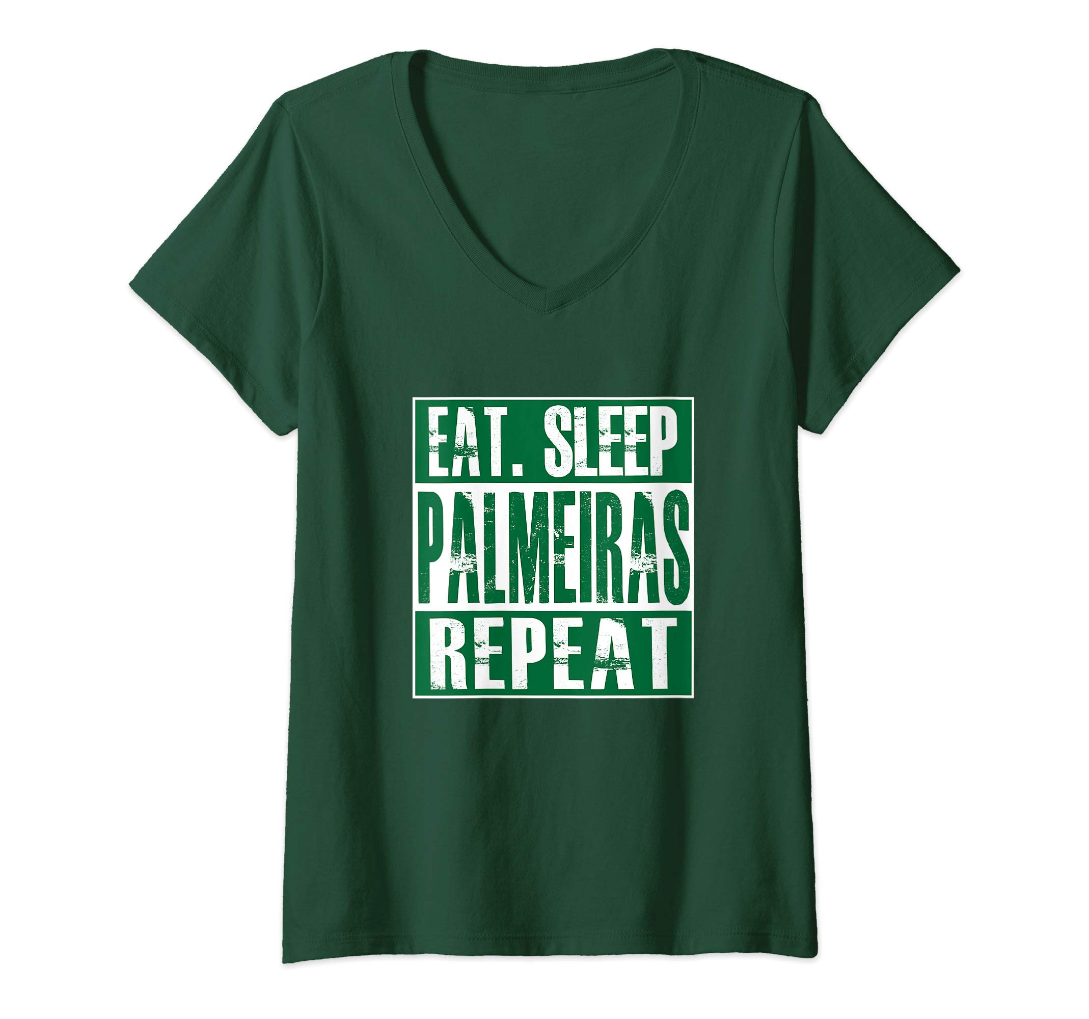 Womens Palmeiras Soccer - Camisa Palmeiras - Camiseta Palmeiras V-Neck T-Shirt