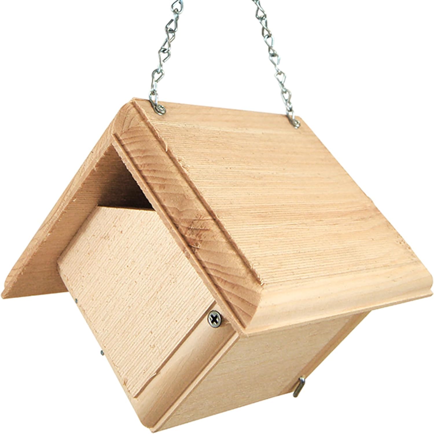 Hanging Carolina Wren House | Handcrafted Nest Box for Wrens | 1" Thick Pine for Superior Insulation | Easy Clean-Out | Ventilated | 7.5"x7.5"x7.5" | Made in USA | Coveside Bird Habitat