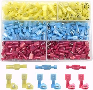 CEEYSEE 320Pcs Nylon Female Male Spade Crimp Connector Insulated Quick Disconnects Wire Connectors Terminals Set（NSZ)