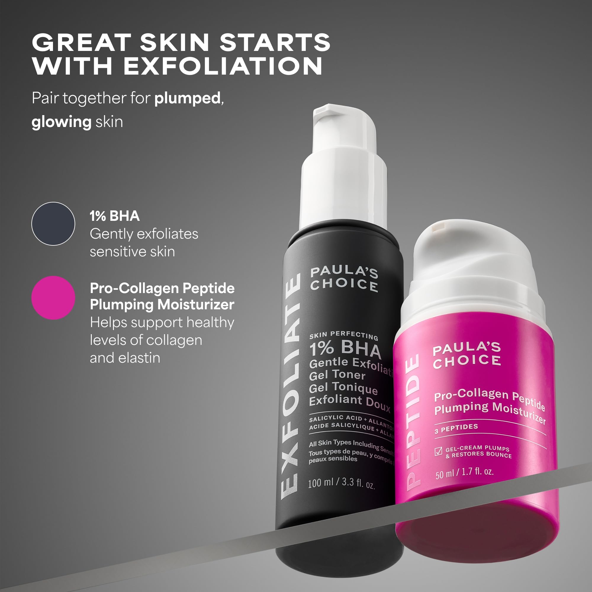 Paula's Choice 1% BHA Gentle Exfoliating Gel Toner, 100 ml | Esfoliante per il Viso - Libera i Pori e Uniforma la Grana della Pelle - Riduce Visibilmente i Rossori - con Salicylic Acid