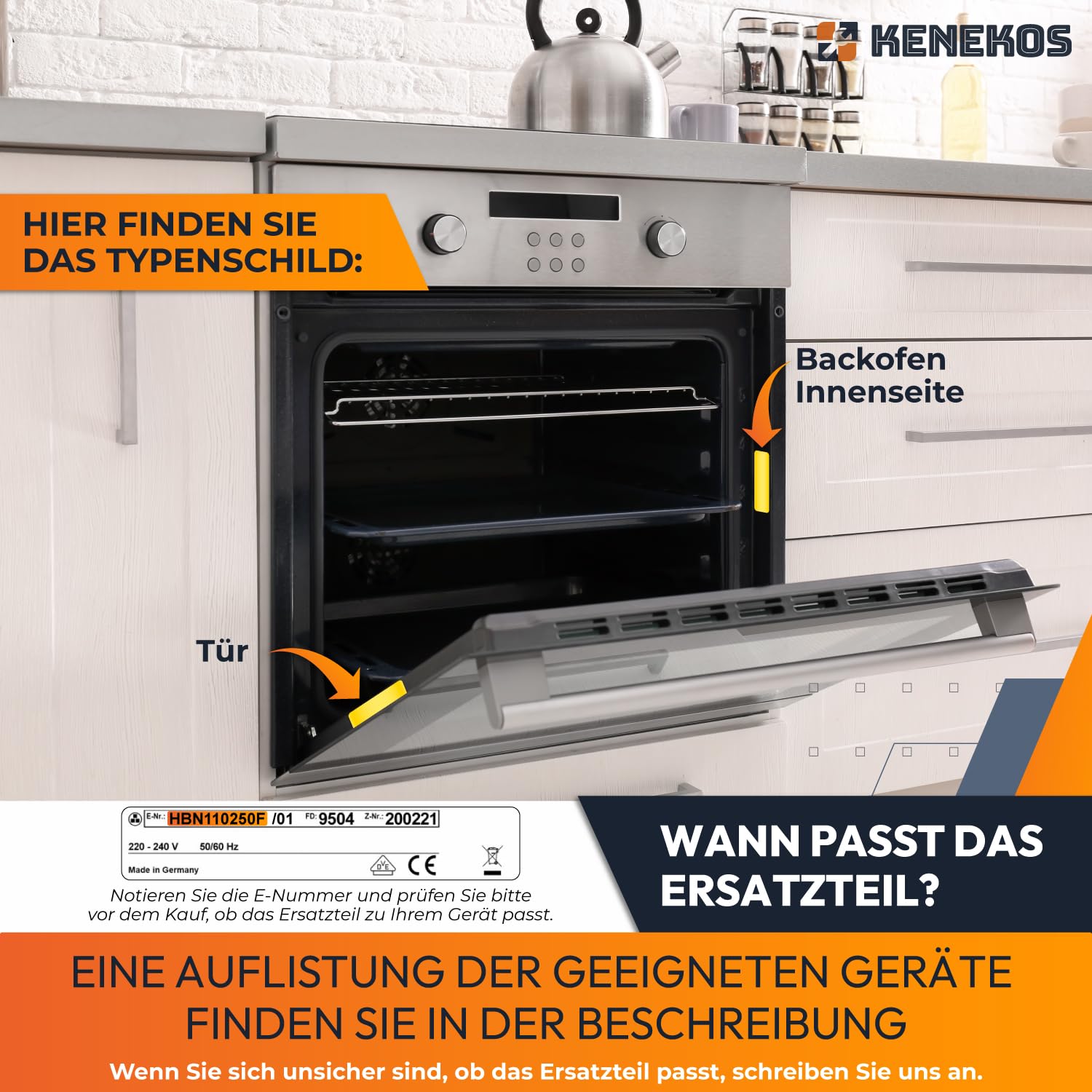 Kenekos - Heizelement 230V Oberhitze 2800 Watt. Kompatibel mit Siemens/Bosch Backofen wie 773539/00773539, 471369/00471369. Heizung, Heizkörper, Backofenheizung für Herd