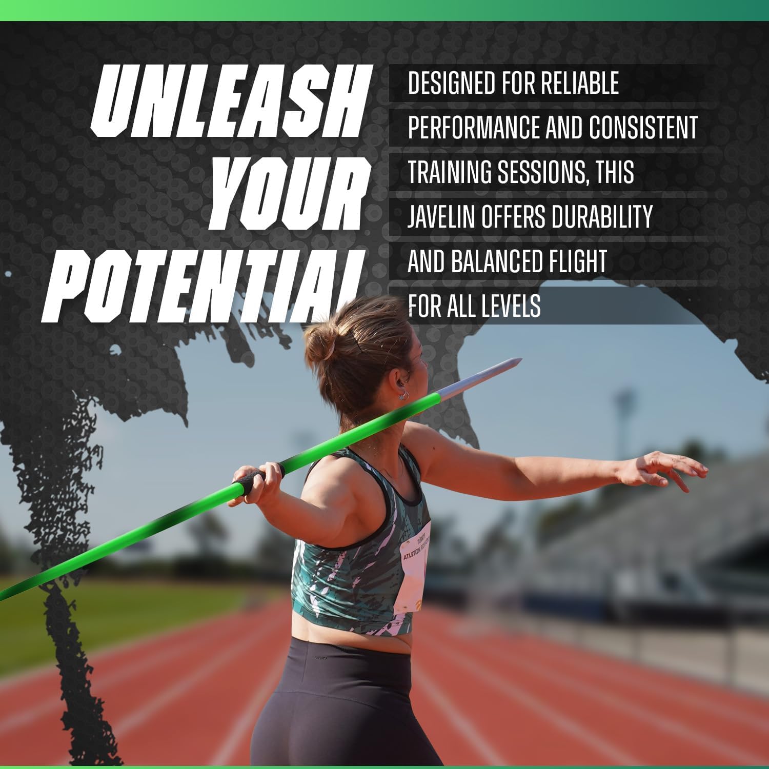 600g Aluminum Elite, Competition, Training Javelin for Athletes, Girls & Women — Durable High-Performance Throwing Javelin for Track & Field, Rubber Tip with Cord or Stainless Steel with Cord