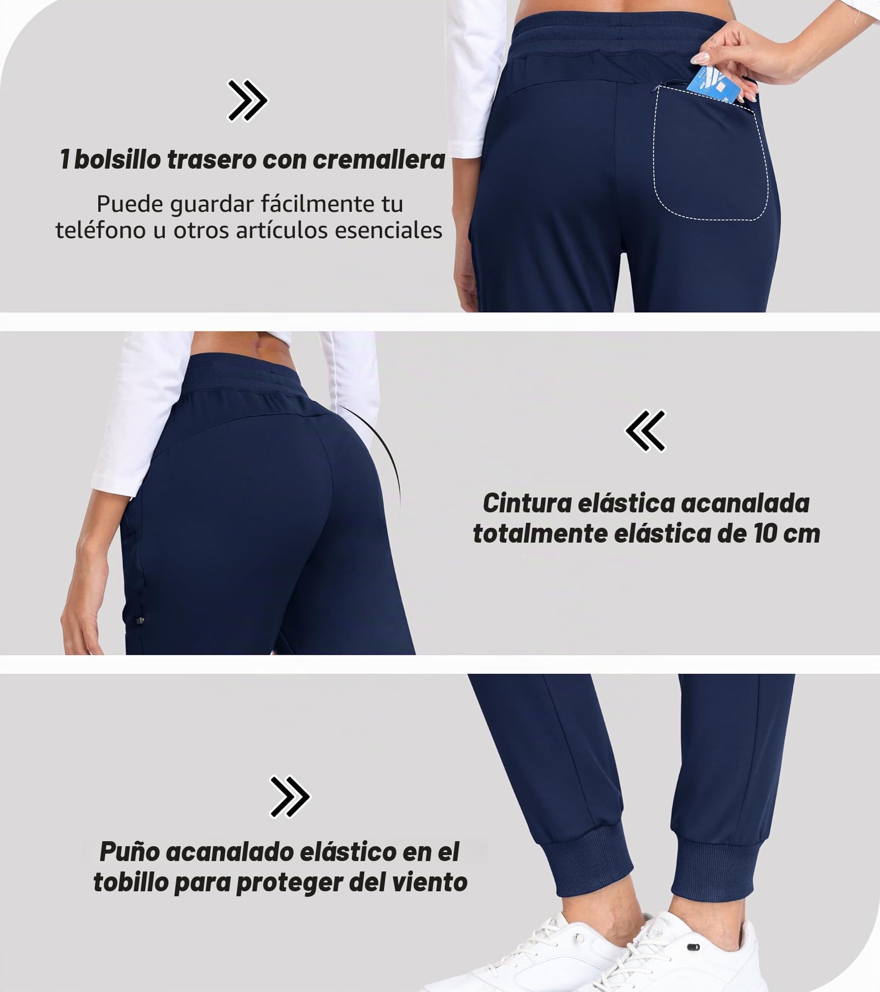 MoFiz Pantalones Senderismo Mujer Cargo Jogger Women Termicos Pantalón de Invierno Jogging Deportivos Pantalón Mujer Casual con Bolsillo