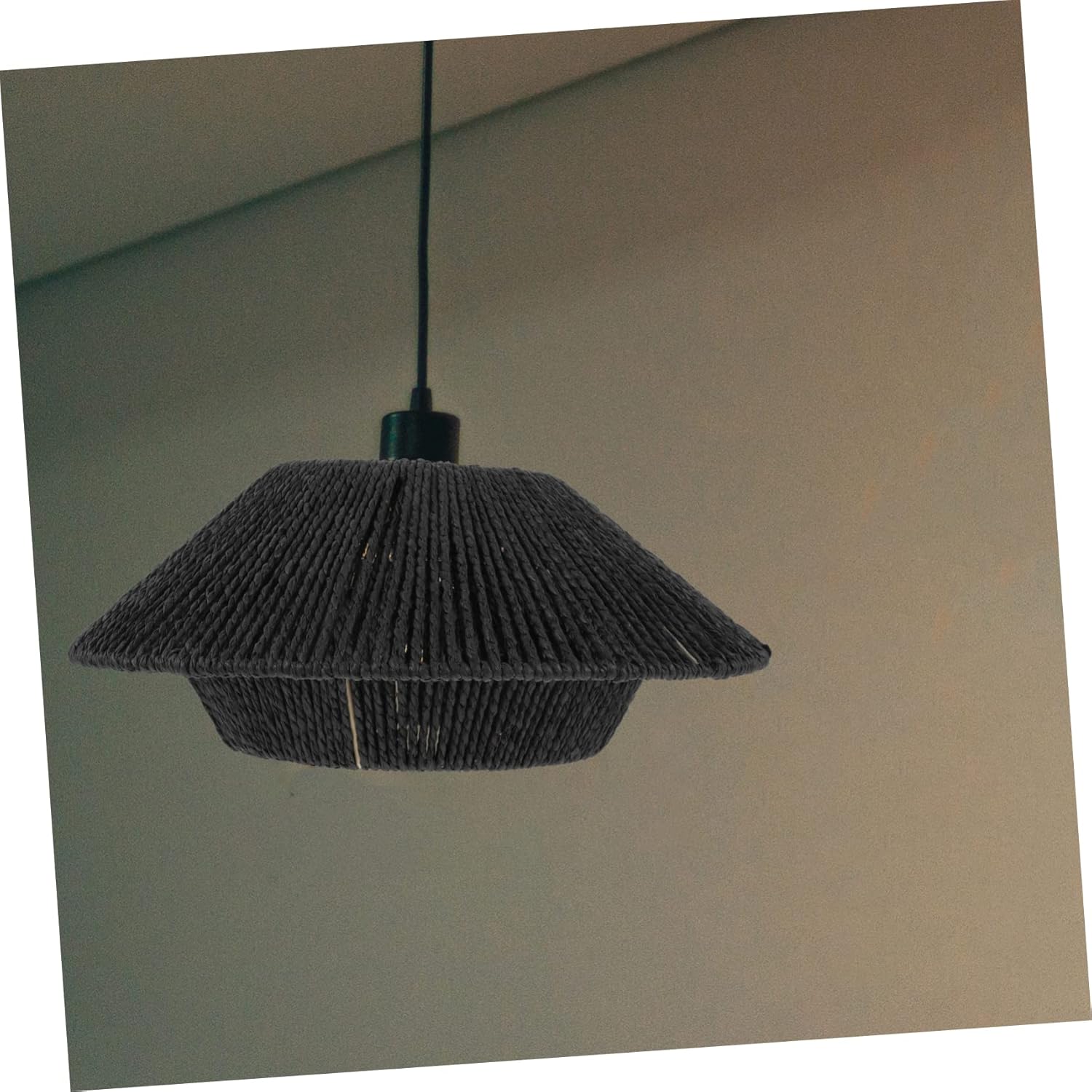 Rustic Woven Lampshade Replacement Cover for Ceiling Lamp Elegant and Durable Design for Home Decoration Easy to Install Versatile Fit for Various Furniture Styles