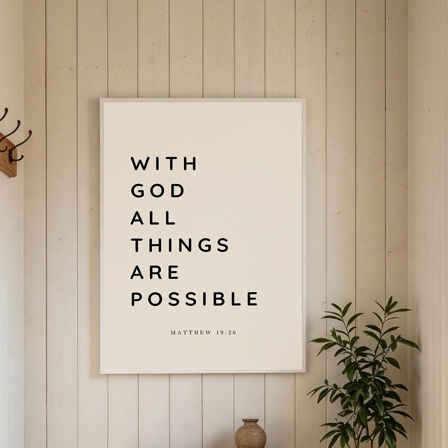 8X47MKATT Christian Bible Verse Canvas Print Minimalist Wall Art Unframed image 3