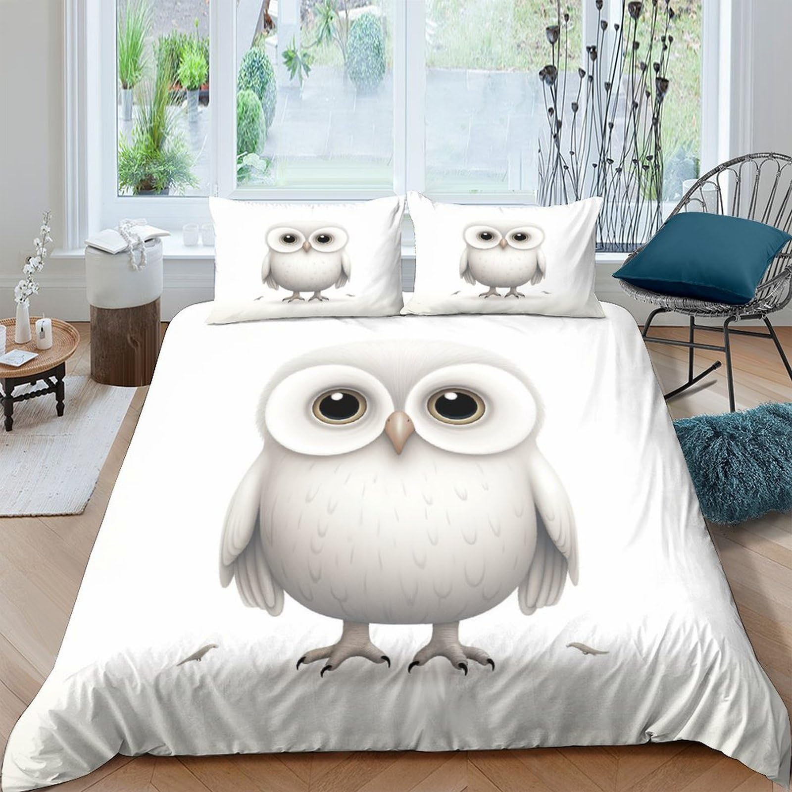 Housse de couette 220 x 240 cm blanche anti-acariens avec zip pratique