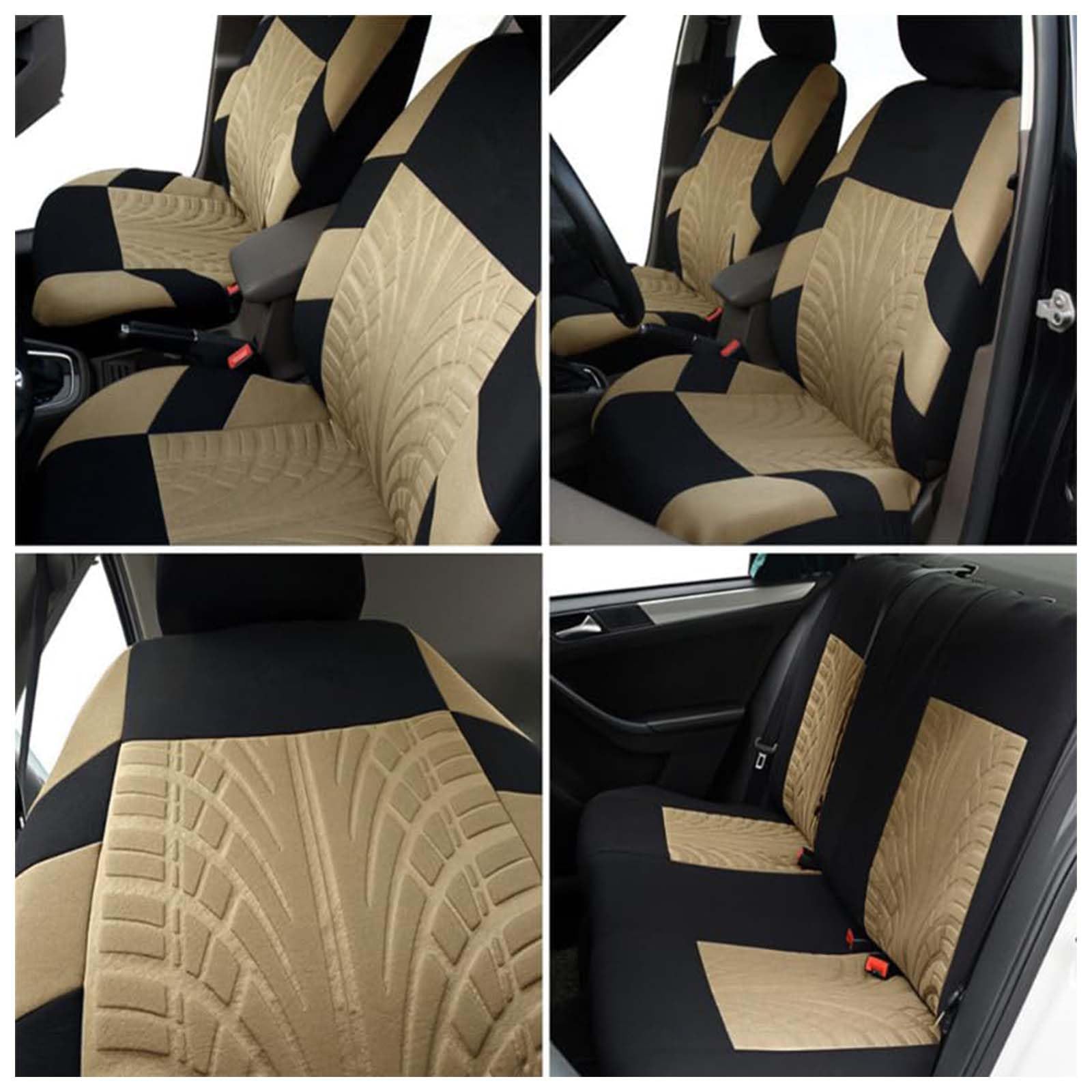 Set Coprisedili Auto Per Fiat Panda 312/319 (2012-2023) - Anteriori E Posteriori, Tessuto Traspirante Beige - Foto 5