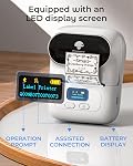 Phomemo M110 Imprimante d'étiquette avec rubans, 2 Inch Portable Thermal Label Maker for Home School Office Adresse, code à barres, artisanat, vente au détail, téléphone intelligent de soutien & Connectivité informatique-Blanc
