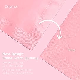 Creative Converting Party Tableware 2-Ply Luncheon Napkin, Party Supplies, One Size, Classic Pink, 50 (139190135)