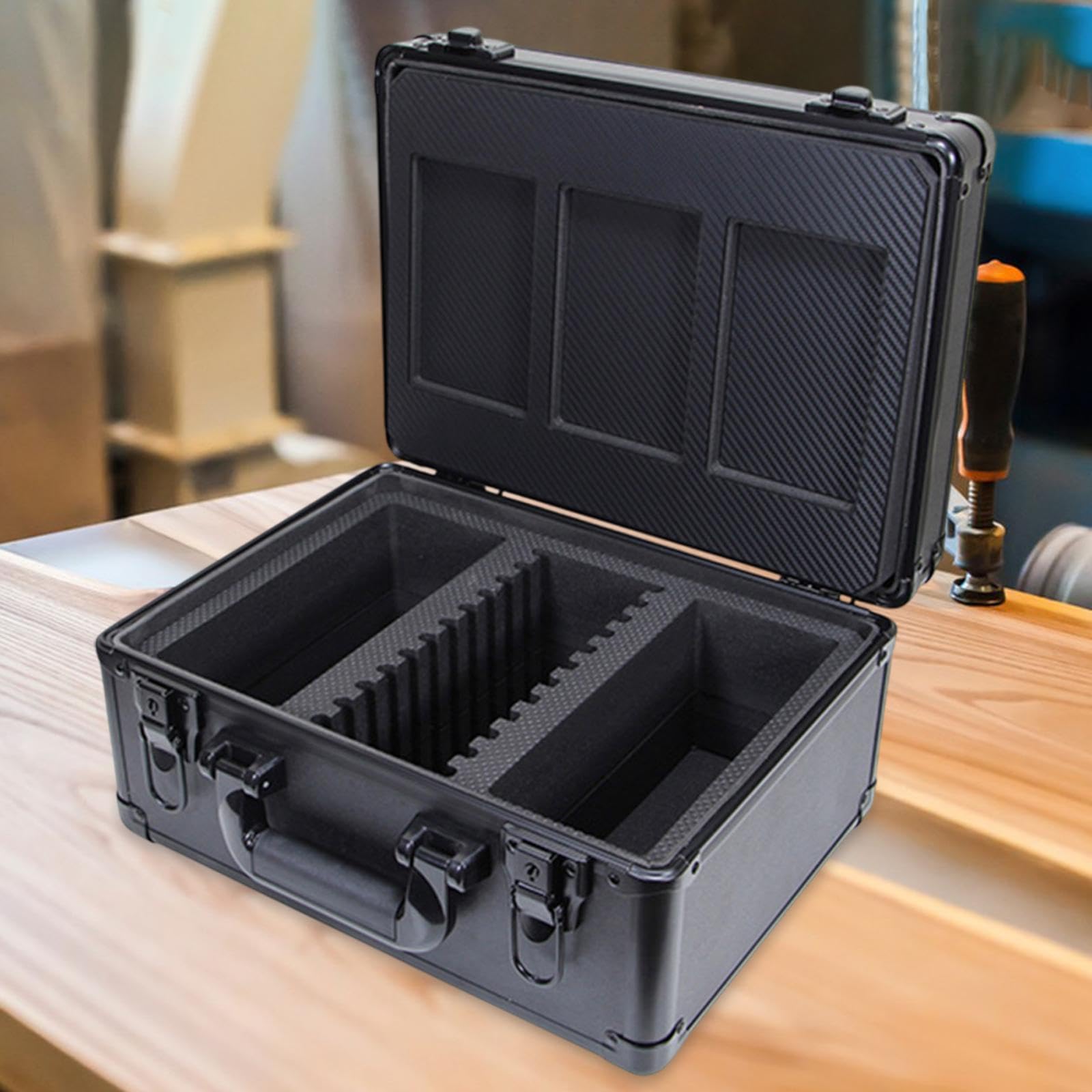 Qianly Boîte de Rangement pour Cartes Gradées, étui de Transport pour Cartes, Porte-cartes Robuste, 3 Emplacements, étui pour Cartes de Sport, avec Serrures