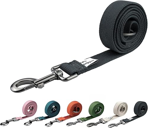 Correa de perro gris oscuro para perros pequeños, 4 pies, 90% rayón derivado de bambú, correa de perro 10% poliéster para perros de tamaño pequeño,