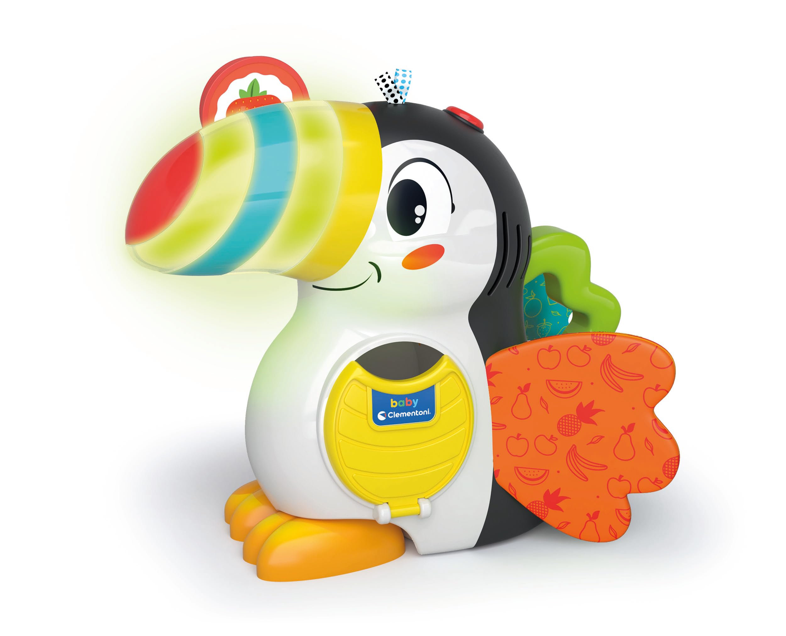 Milan Le Toucan Gourmand Jouet d'Éveil Interactif pour Bébé Dès 12 Mois | Insère les jetons fruits pour apprendre couleurs et mots en s'amusant bien | sons et lumières | cadeau naissance idéal