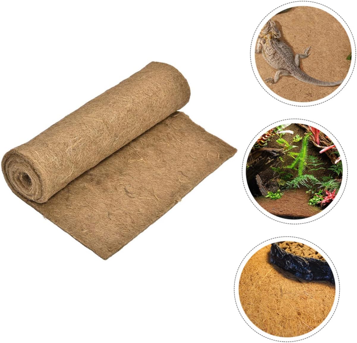 ERINGOGO Crawler Pad Reptile Terrarium Carpet Tortoise Box Pad Lizard Case Cushion Reptile Accessory Jute Fiber Substrate