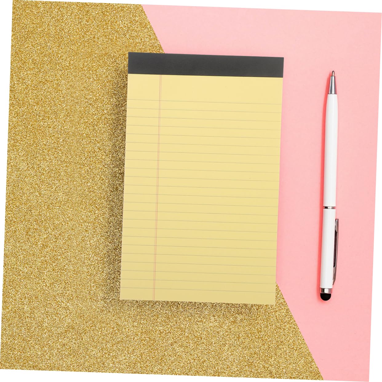 DOITOOL Lot de 12 Blocs-notes Lignés, Papier Jaune, 50 Feuilles par Bloc, Pages Détachables, Format Portable pour Bureau et École