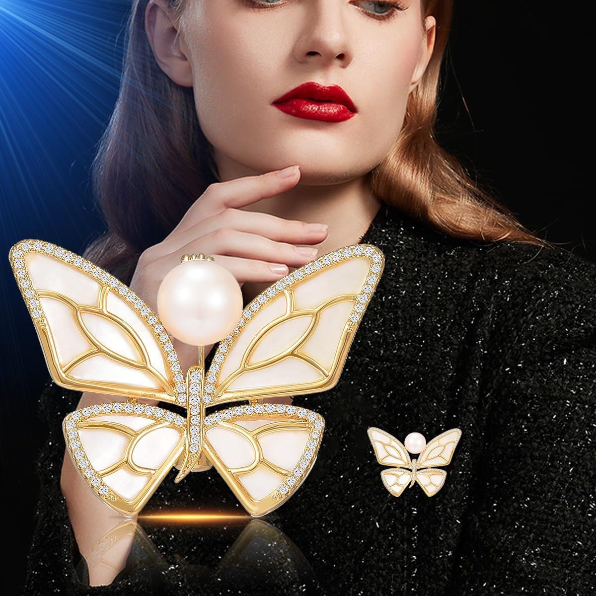 Pearl Brooch Broches Jewelry For Women Fashion Christmas Gifts Wife Mom Girlfriend, Anniversary Birthday Fine Jewelry Gifts for Her