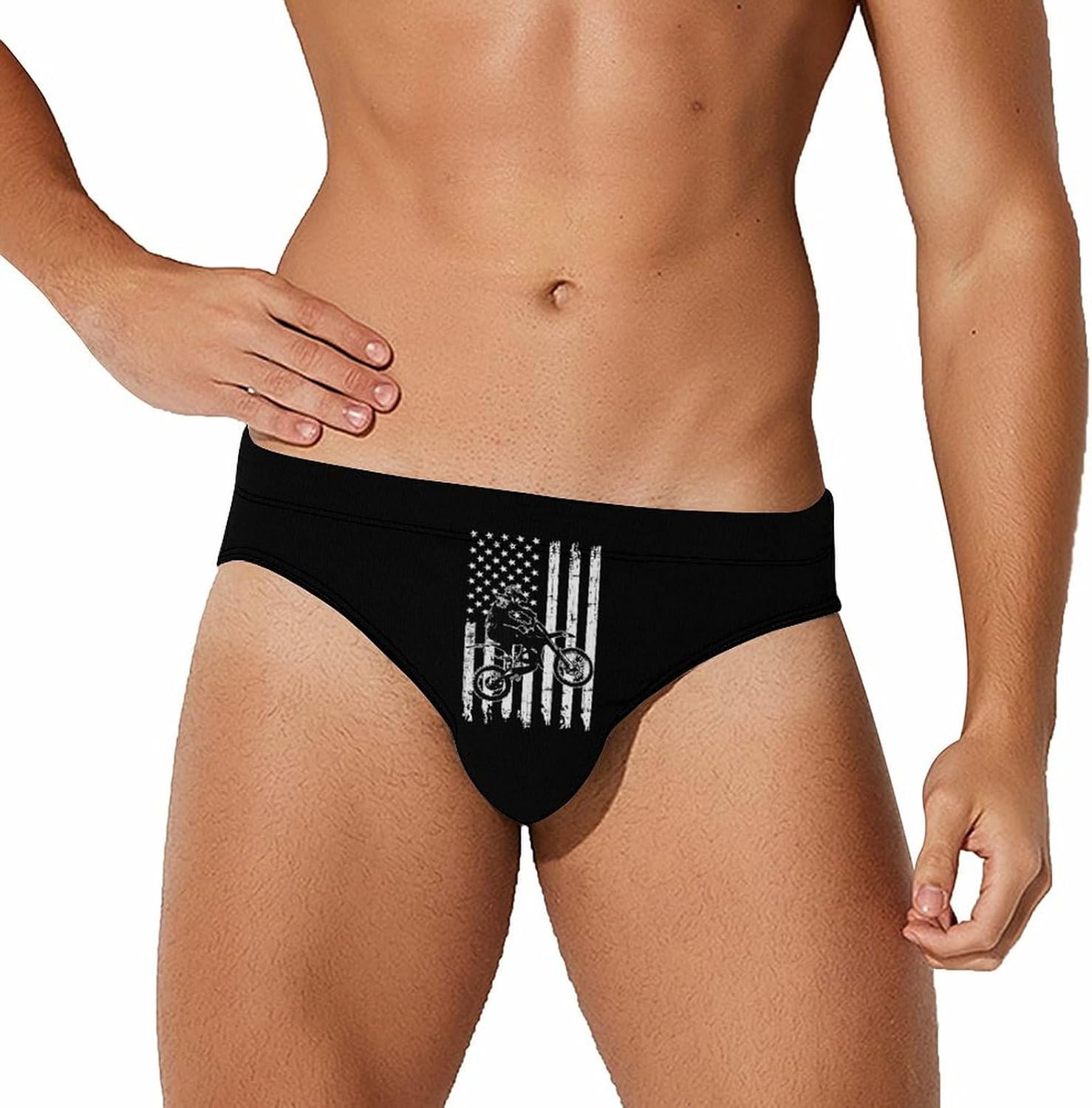 Motocross Dirt Bike Men's Brief Swimsuit Swimming Trunks Swimwear Beach Shorts Boxers XL