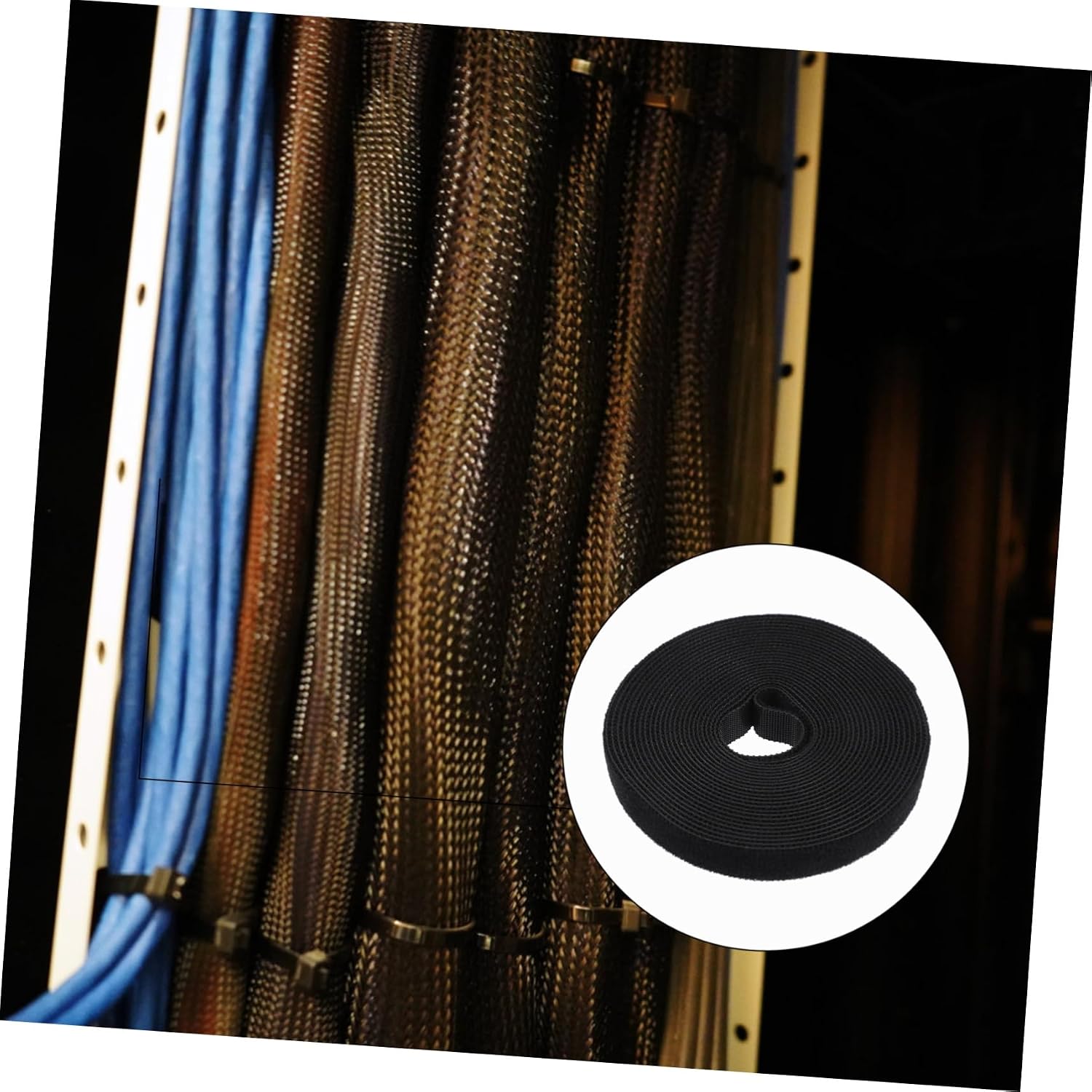 1 Roll Cable Ties Self Gripping Wire Straps 5 Meters Black image 4