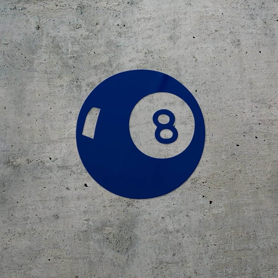 Amazon.com - 2 Pcs - No background Decal Stickers of 8 Ball (Navy