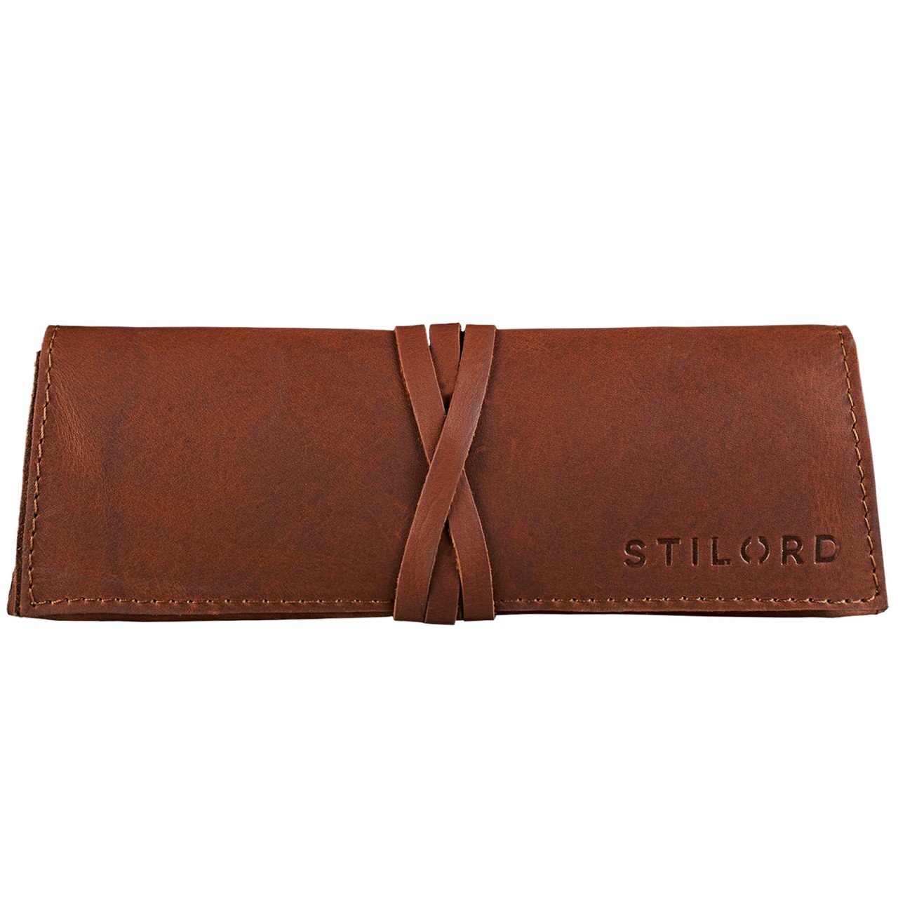 STILORD 'David' Leather Pencil case/Pouch/Pen Case/for School University and Office