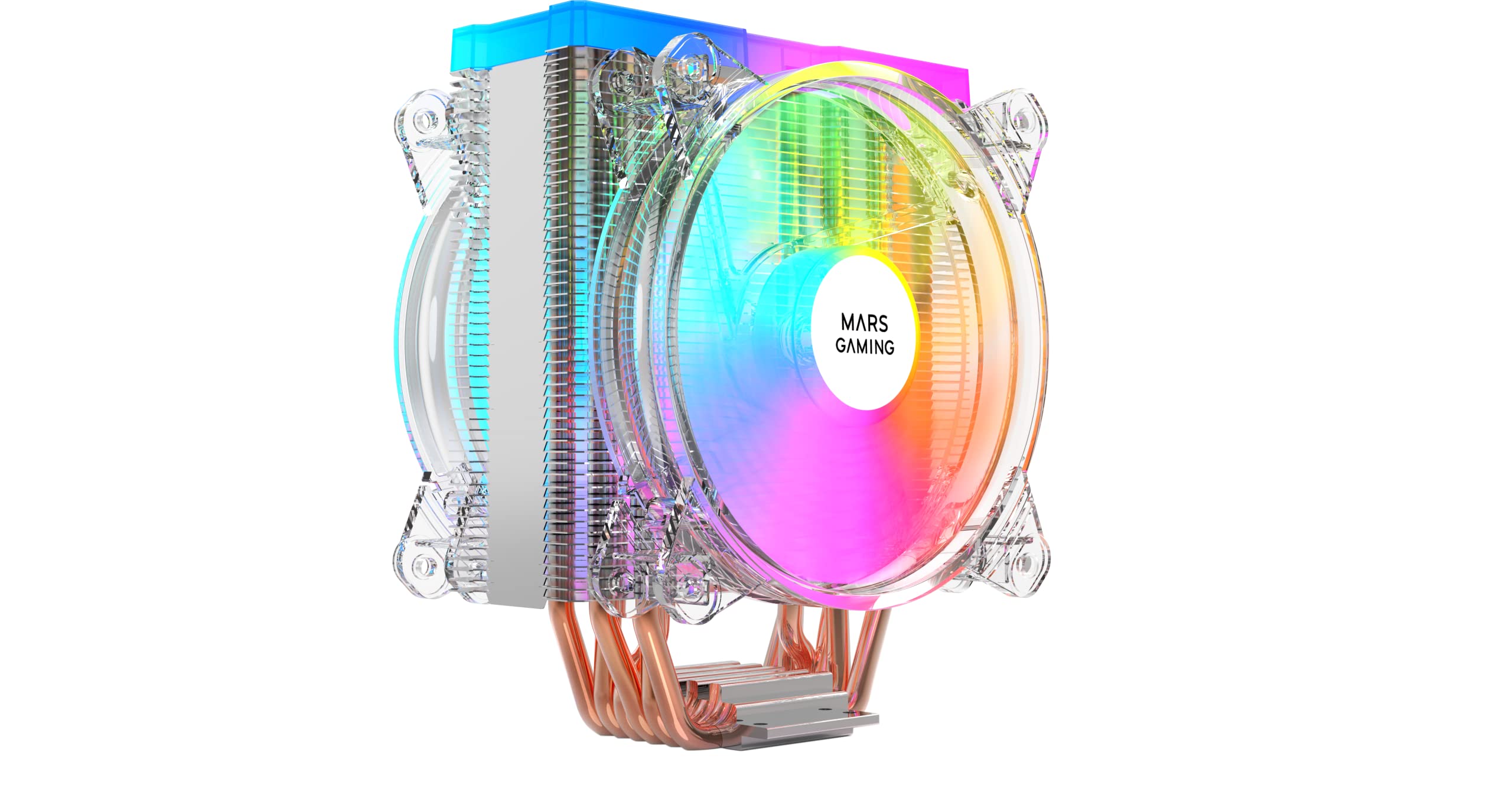 Mars Gaming MCPU66, Triple ARGB CPU Heatsink, 6 Heatpipes HCT, TDP 220W, 2 Fans 12cm