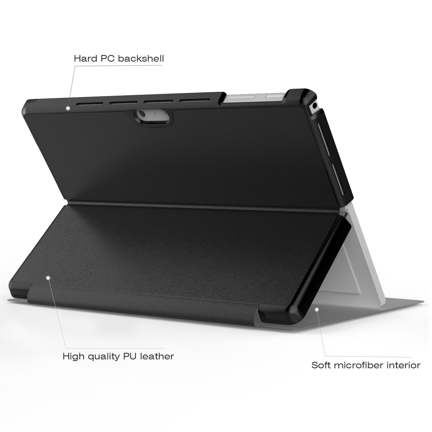 MoKo Case Fit Microsoft Surface Pro 7 Plus/Pro 7 / Pro 6, Smart Slim
