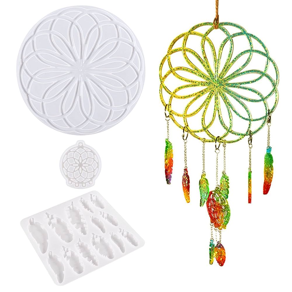 Amazon.com: Woohome Dreamcatcher Silicone Molds for Epoxy