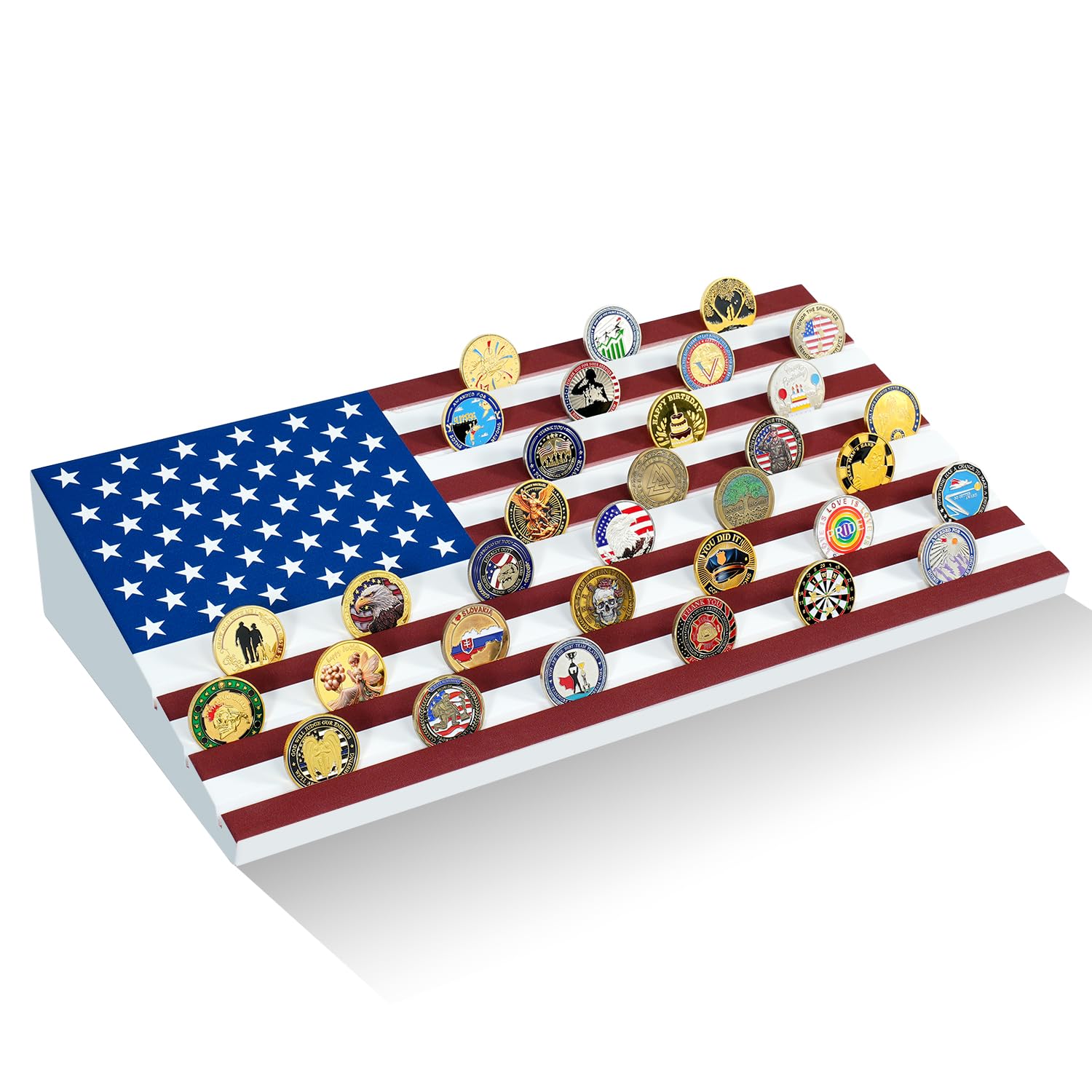 Indeep 細いブルーライン アメリカ国旗 チャレンジコインディスプレイ ミリタリー 警察チャレンジコインホルダーラック 60-7 Amazon.co.jp:  DecoWoodo ミリタリー チャレンジコイン ディスプレイケース 壁マウント HDガラスドア付き 7列コインホルダー ディスプレイ ...