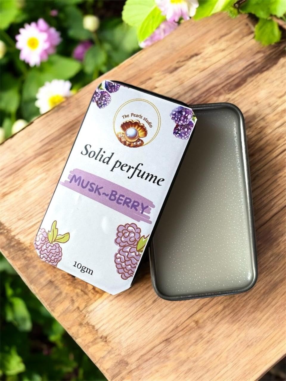 The Pearls Studio Musk Berry Solid Perfume – 10gm | Pocket-Friendly Scent Balm | Ideal Gift for Him & Her | Natural, Long-Lasting, Alcohol-Free Fragrance |-image-8