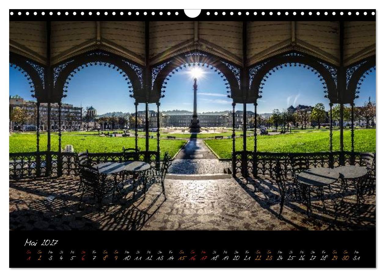 CALVENDO - STUTTGART 2027 auf den zweiten Blick (Wandkalender 2027 DIN A3 quer), Monatskalender: DER Stuttgarter Panoramakalender