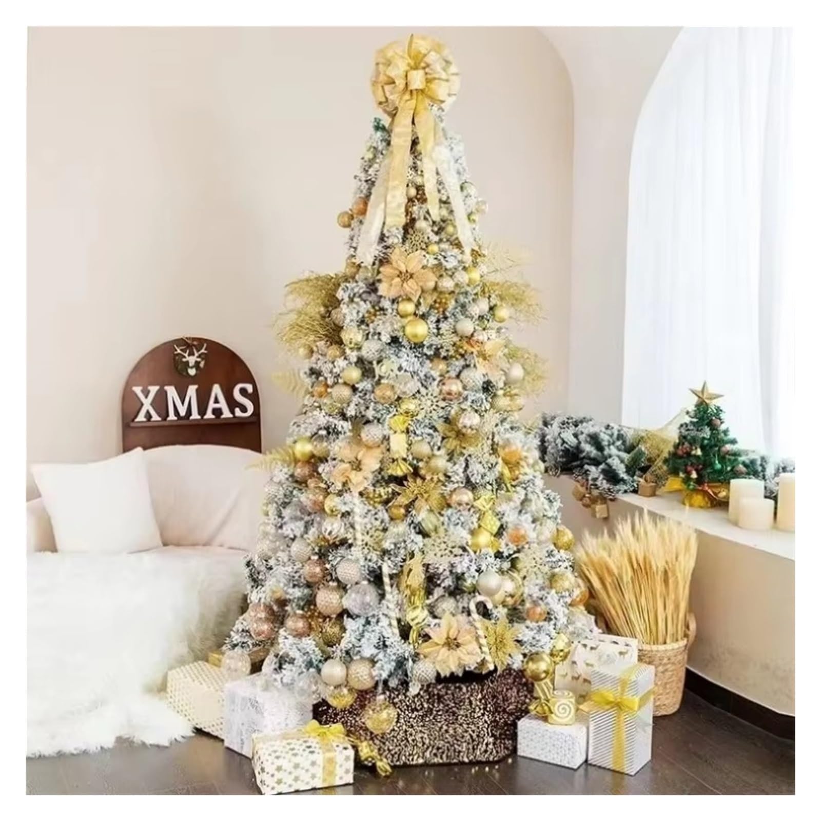 Palline Di Natale Ornamenti for palline di Natale da 10 cm Decorazioni natalizie infrangibili Palline for albero for for feste nozze 8 Sospeso(White,10cm-6pcs)