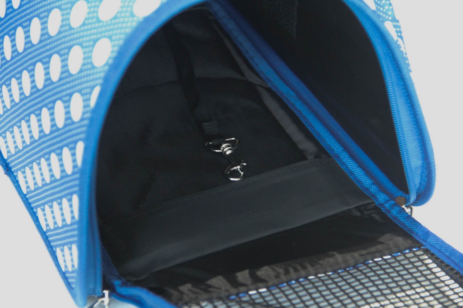 BPS (R) Portador Transportín Bolsa Bolso de Tela (Lunares) para Perro, Gato, Mascotas Animales,Tamaño: S,37x22x20cm (Azul)