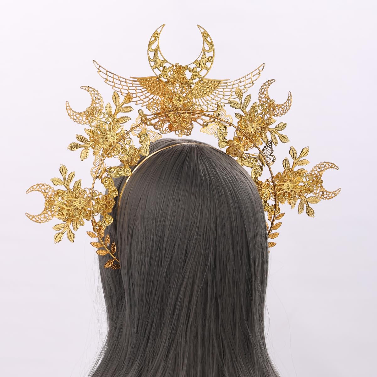 Amazon.com: COSDREAMER Mary Halo Crown Headwear Spiked Zip  display picture 3