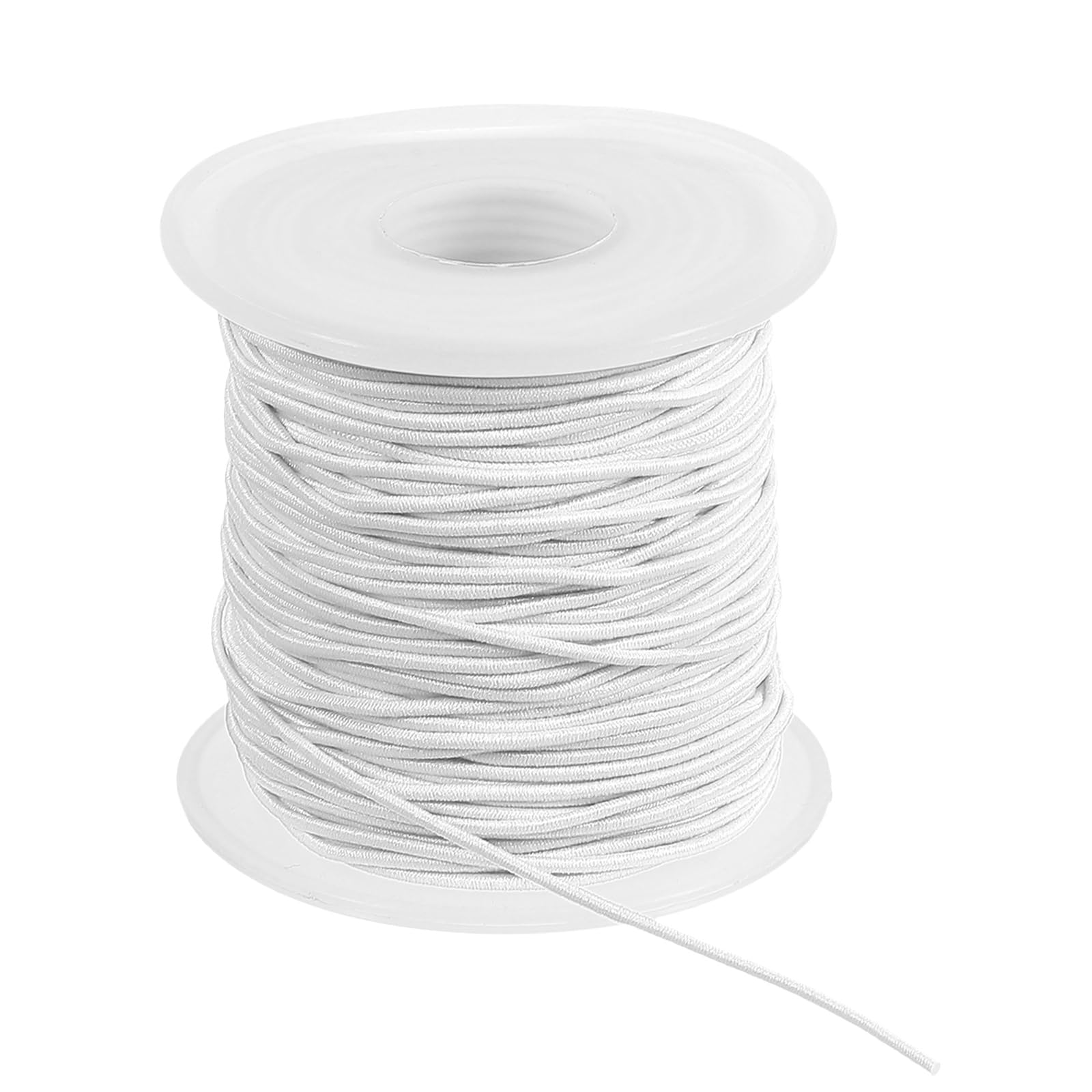 PATIKIL Elastic String for Bracelet 164 Ft/50 Meter Length 1 mm Dia, 1 Roll Sturdy Stretchy String Cord for Jewelry Making Necklace Beading Craft DIY, White