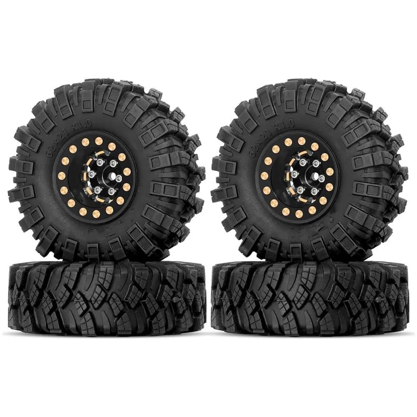 Neumáticos RC para Axial SCX24 para Gladiator C10 para JLU para Deadbolt TRX4M 1.0 Ruedas Neumáticos Desplazamiento Negativo 7 Mm 1/18 1/24 RC Crawler Car