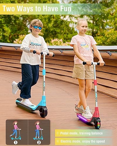 Miniatura 2 de Gyroor H30 Max Scooter eléctrico para niños de 8 a 12 años, motor potente de 150 W, música Bluetooth, sistema de freno doble, altura y velocidad