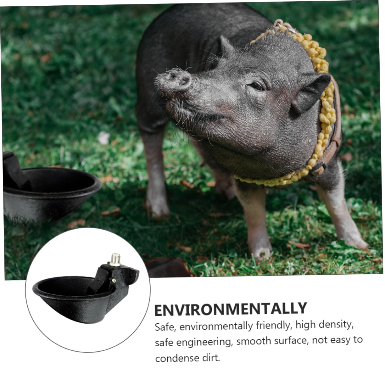 Hemobllo Bebedero Automático Para Animales De Granja Comedero De Hierro Fundido Para Cerdos Diseño Único y Práctico Para Uso Casa y Granja