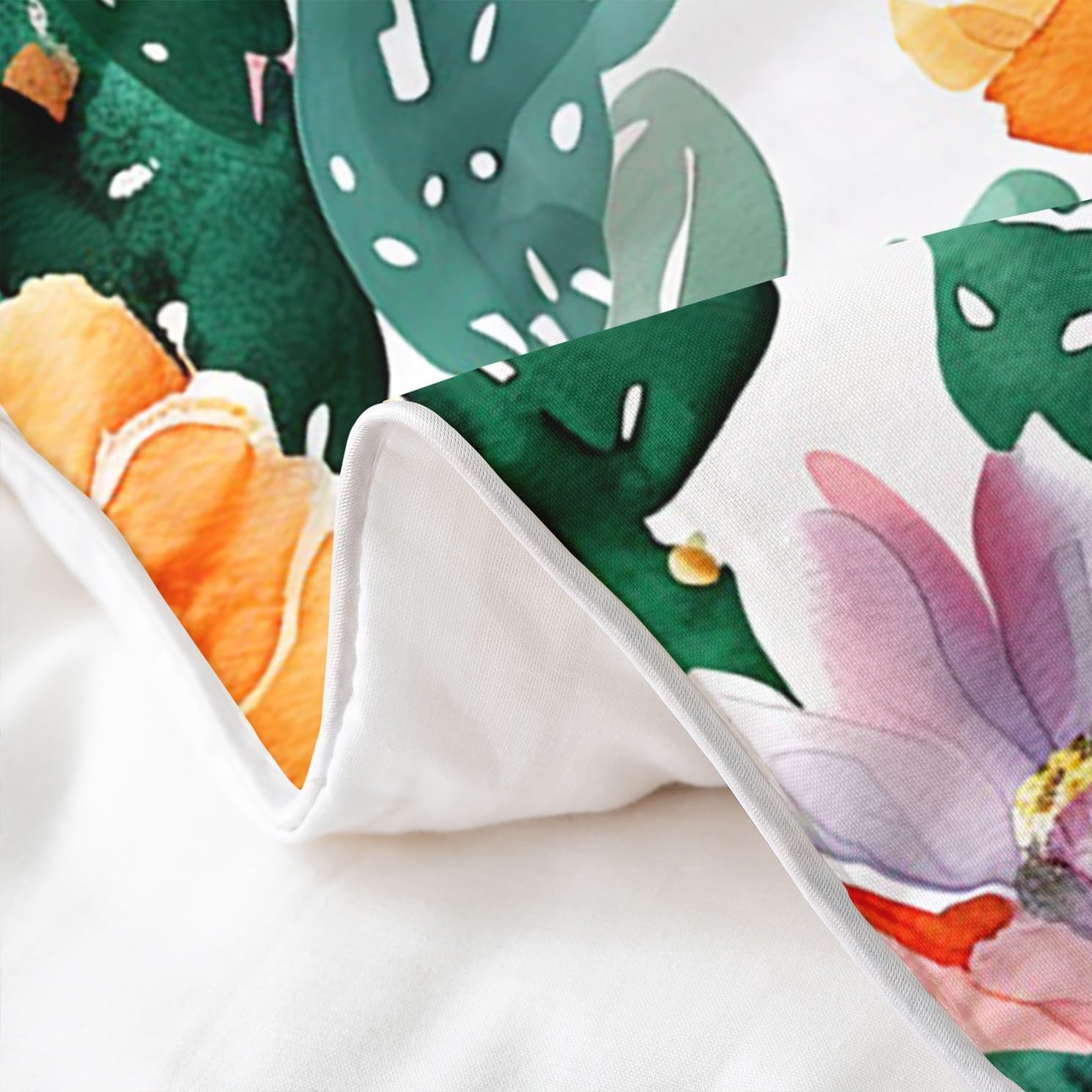 100% Baumwolle Kaktus Bettbezug 155x220,Tropische Blumen Trster Abdeckung  fr Schlafzimmer,Hawaiian Pflanze Wste Weiche Bettwsche Set,Grn Orange  Natur Bltter Kinder Jungen Mdchen Bettbezug : Amazon.de: Kche, Haushalt  & Wohnen