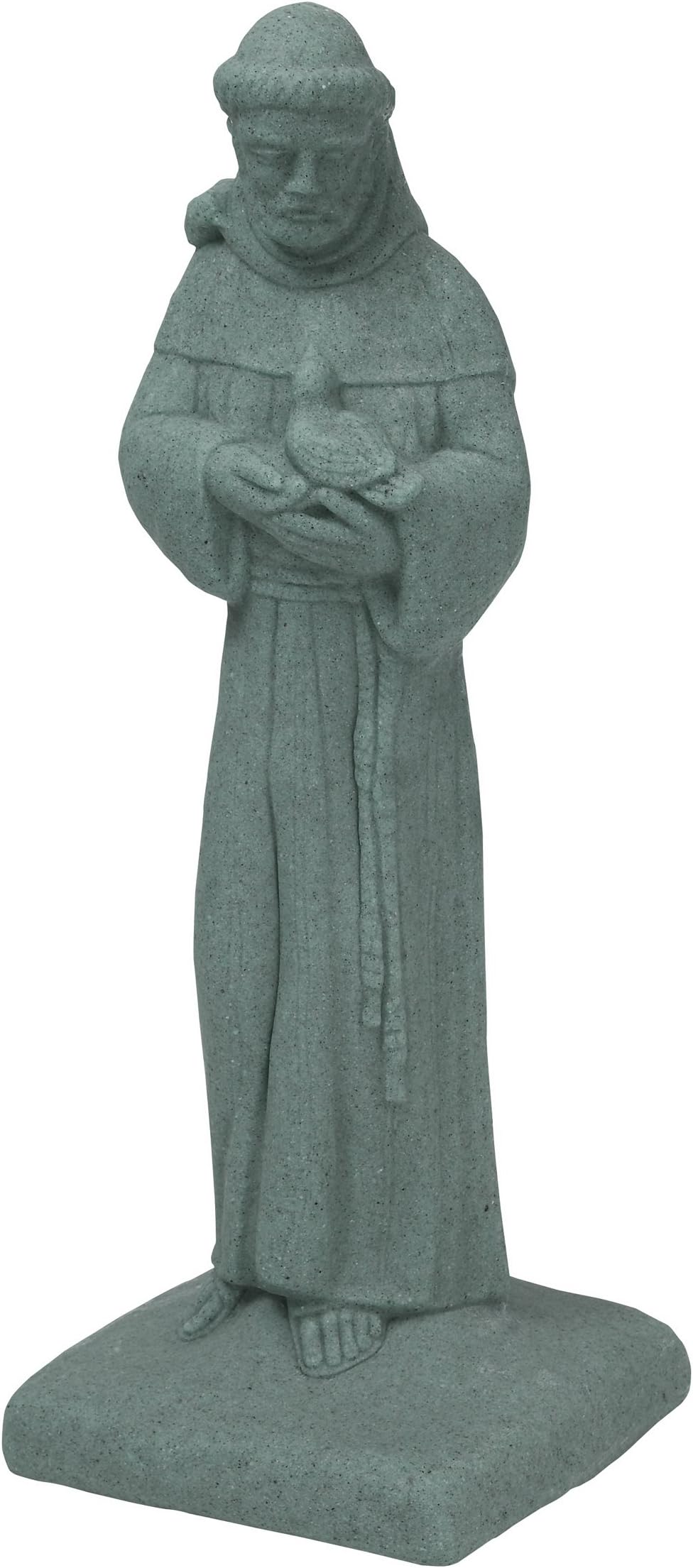 EMSCO Group Saint Francis Statue – Natural Granite Appearance – Made of Resin – Lightweight – 29” Height