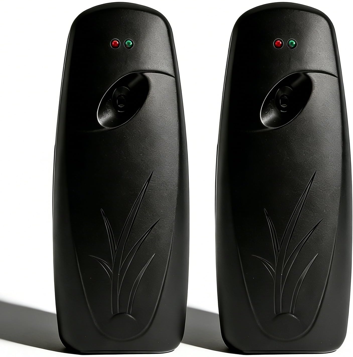 Automatic Air Freshener Dispenser – 2-Pack Wall Mounted Time Mist Spray for Home, Bathroom & Office – Battery Operated Scent Sprayer Compatible with Commercial Air Fresheners(Black)