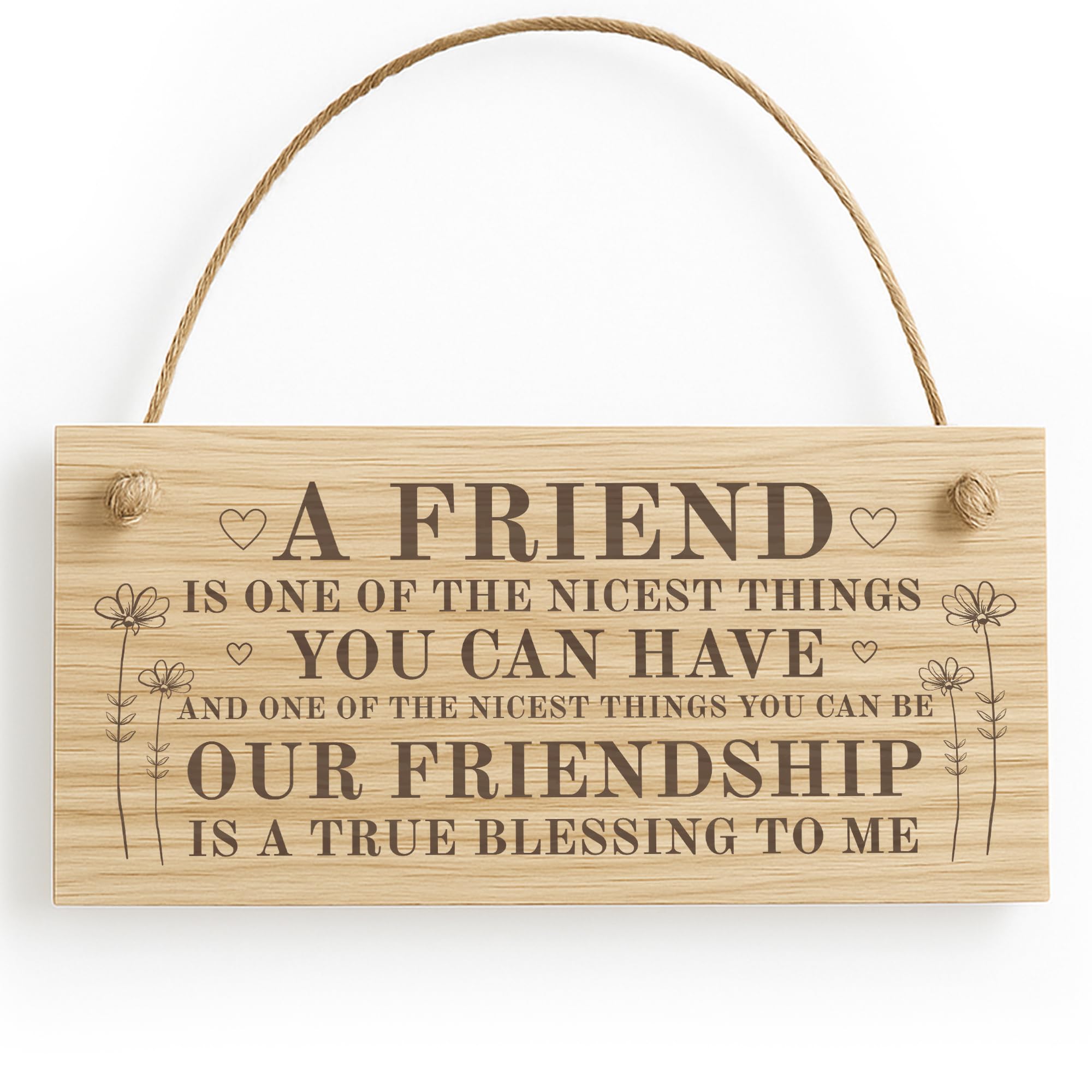 Red Ocean Best Friend Sign For Birthday Christmas Engraved Wood Sign Friendship Plaque For Women