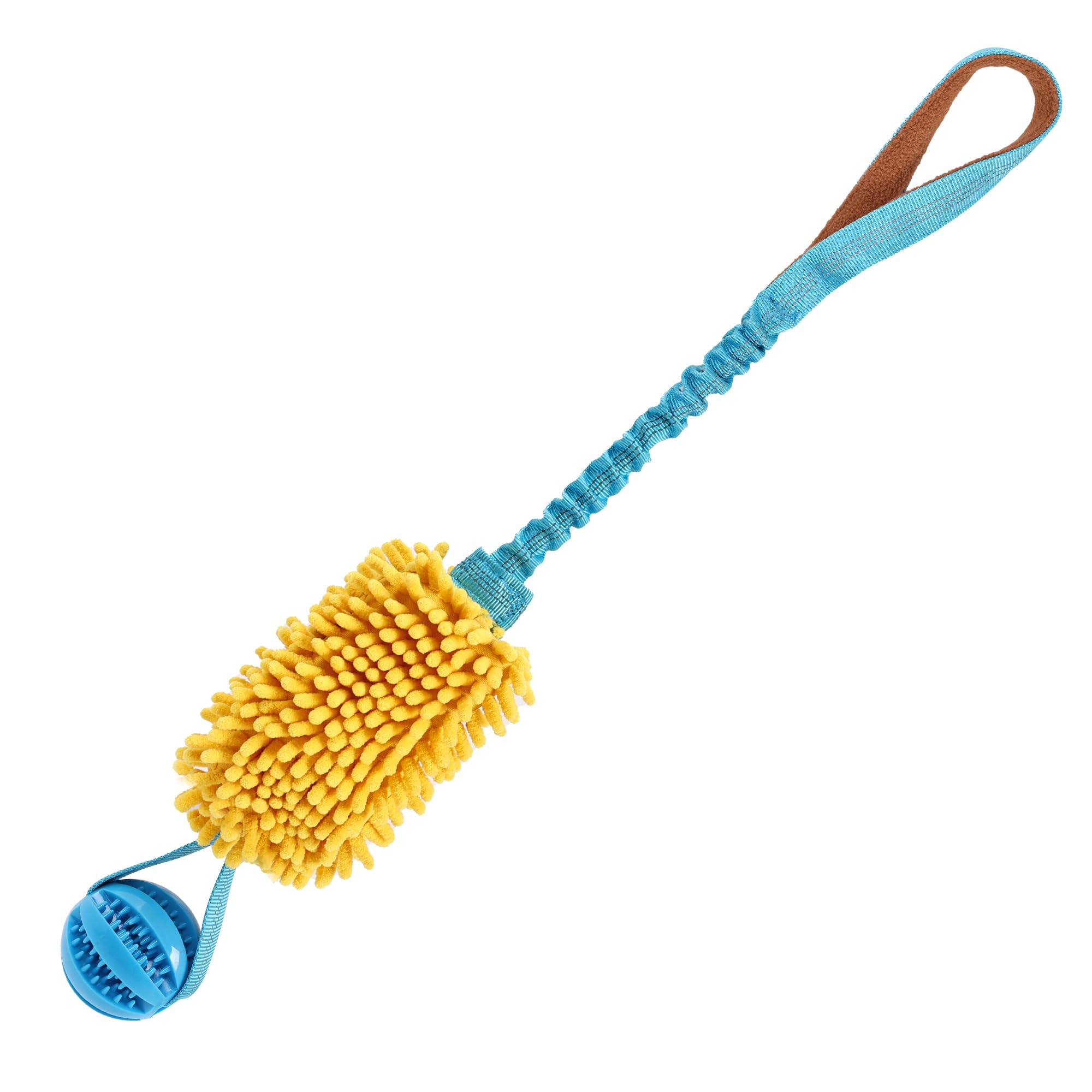 Duuclume Dog Rope Toys for Tug of War, Elastic Pull Interactive Toy for Chewing and Teething, Tough Dog Toy Blue