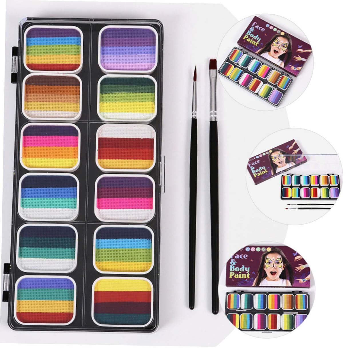 Kit de Maquillaje para Pintar la Cara 12 Colores, Pigmento