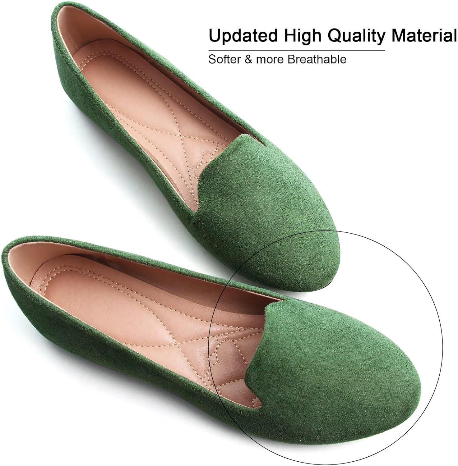 SAILING LU Women Round Toe Flats Comfortable Fashion Ballet Flat Shoes for Women Dressy Slip-ons Loafers - Image 2