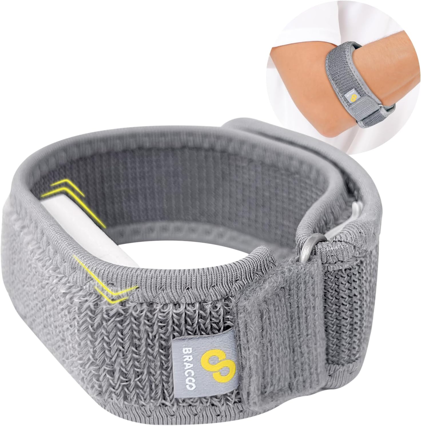 Bracoo Tennis Elbow Brace for Men Women, Golfer's Compression Strap