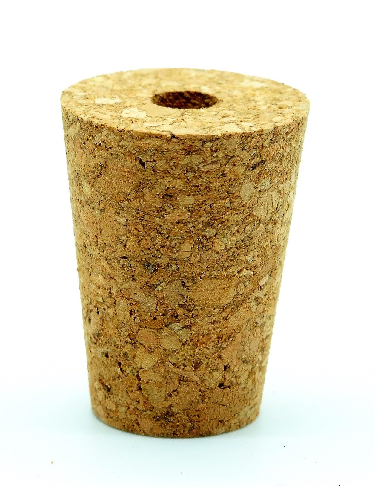 Bored Cork Bung with Hole 34/24mm - Cork Stopper for Airlock, Drilled Cork Stopper